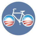 Obama Bicycle Sticker by GGWash Obama Bicycle Sticker
