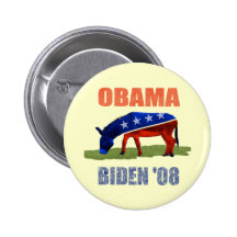 Obama Biden '08 Democratic Button Pin