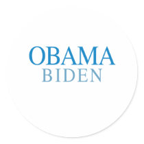 OBAMA / BIDEN 08 ROUND STICKERS