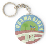 Obama Biden '08 Vintage Logo Keychain