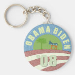 Obama Biden '08 Vintage Logo Keychain