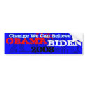 Obama Biden 2008 44 bumper stickers