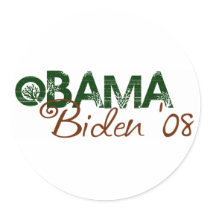 Obama Biden 2008 (Green Edition) stickers