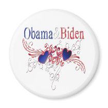 Obama Biden 2008 Patriotic Hearts magnets