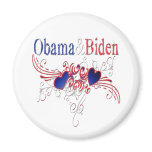 Obama Biden 2008 Patriotic Hearts magnets
