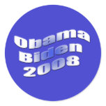 obama biden 2008 round stickers