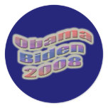 obama biden 2008 round stickers