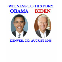 OBAMA BIDEN 2008 WITNESS TO HISTORY t-shirts