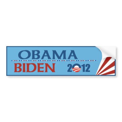 Obama - Biden 2012 Bumper Sticker from Zazzle.