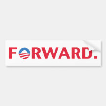 Obama / Biden 2012 Forward Slogan (Red) Bumper Stickers