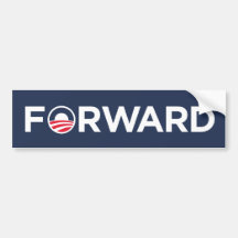 Obama Biden 2012 Forward (White on Dark Blue) Bumper Stickers
