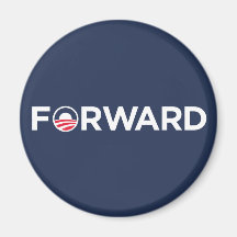Obama Biden 2012 Forward (White on Dark Blue) Magnets