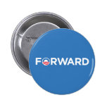 Obama Biden 2012 Forward (White on Light Blue) Pinback Buttons