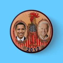 Obama Biden 2012 Rooster buttons