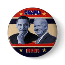 Obama / Biden 3-Inch Button by elfyboy Obama / Biden 3-Inch Button