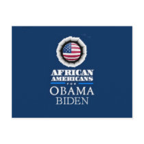 Obama Biden AFRICAN AMERICANS Postcard by samappleby Obama Biden AFRICAN AMERICANS Postcard