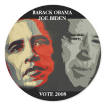 obama biden art copy , BARACK OBAMA    JOE BIDE... Round Stickers