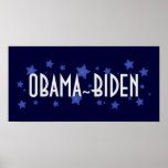 Obama Biden Blue Stars Poster
