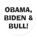 OBAMA, BIDEN & BULL! stickers