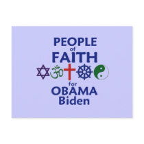Obama Biden FAITH Postcard by samappleby Obama Biden FAITH Postcard