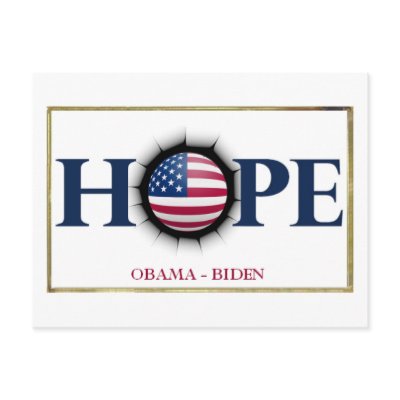 Obama Biden HOPE Postcard by samappleby