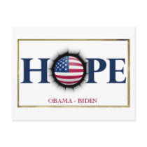 Obama Biden HOPE Postcard by samappleby Obama Biden HOPE Postcard