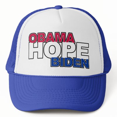 Obama Biden Hope Trucker Hat by rudepolitics