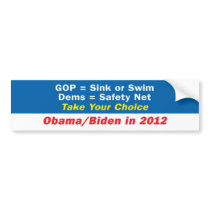 Obama Biden in 2012 Bumper Stickers