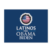 Obama Biden LATINOS Postcard by samappleby Obama Biden LATINOS Postcard