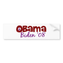 Obama Biden Peace 2008 bumper stickers