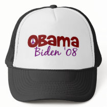 Obama Biden Peace 2008 hats