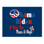 Obama Biden Peace and Hope 2008 copy Post Cards