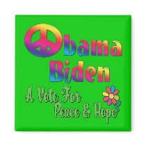 Obama Biden Peace and Hope 2008 magnets by BuzzEdition Obama Biden Peace and Hope 2008 magnets