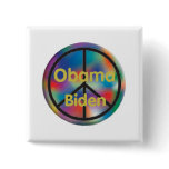Obama Biden PEACE Button