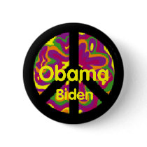 Obama Biden Peace Button by samappleby Obama Biden Peace Button