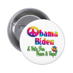 Obama Biden Peace  Hope 2008 copy Pinback Buttons