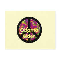 Obama Biden Peace Sign Postcard by samappleby Obama Biden Peace Sign Postcard