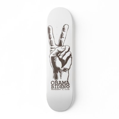 Obama, Biden Peace Skateboard by VoteObama