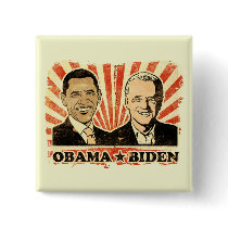 Obama Biden Portraits Button