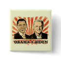 Obama Biden Portraits Button by Prodem Obama Biden Portraits Button