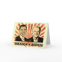 Obama Biden Portraits Greeting Card