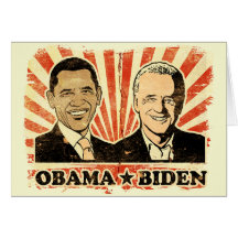 Obama Biden Portraits Greeting Card