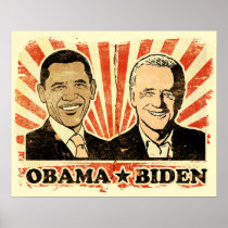 Obama Biden Portraits Print