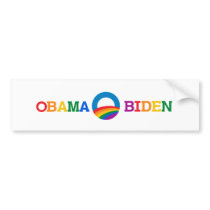 Obama Biden Pride Colors Bumper Stickers