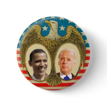 Obama Biden Retro Button by samappleby Obama Biden Retro Button