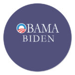 OBAMA BIDEN ROUND STICKERS