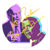 obama biden round sticker