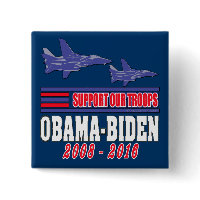 Obama Biden Support Our Troops button