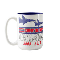 Obama Biden Support Our Troops mugs