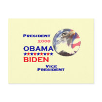 Obama Biden Ticket Postcard